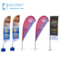 Tejido volador de plumas personalizado pull up party handheld roll flex banner stand y letreros colgantes pancartas de vinilo con logo propio